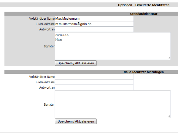 Wemail Alias einrichten