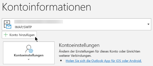 Outlook Konto anlegen