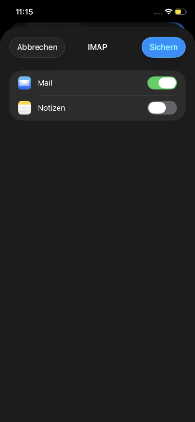 IOS Account abschliessen